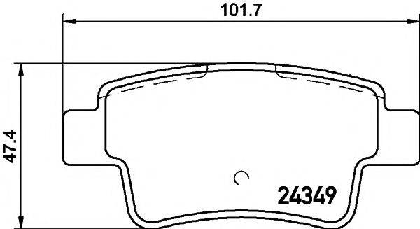 MINTEX MDB3167 Комплект гальмівних колодок, дискове гальмо