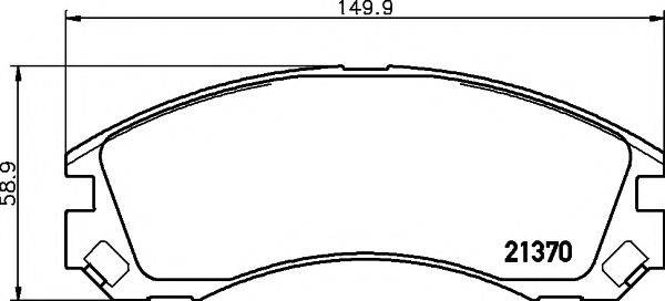 MINTEX MDB2174 Комплект гальмівних колодок, дискове гальмо