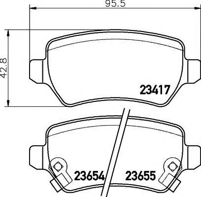 MINTEX MDB2357 Комплект гальмівних колодок, дискове гальмо