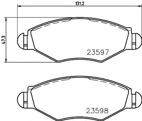 MINTEX MDB2131 Комплект гальмівних колодок, дискове гальмо