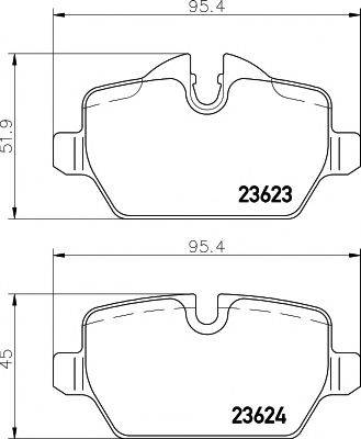 MINTEX MDB2681 Комплект гальмівних колодок, дискове гальмо