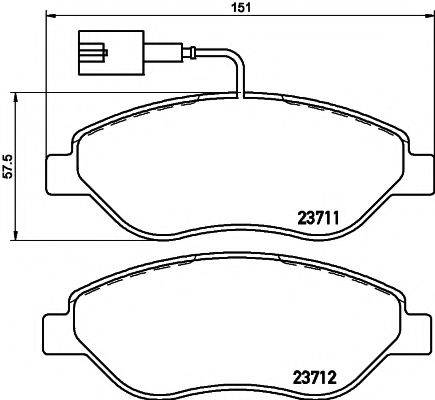 MINTEX MDB2241 Комплект гальмівних колодок, дискове гальмо