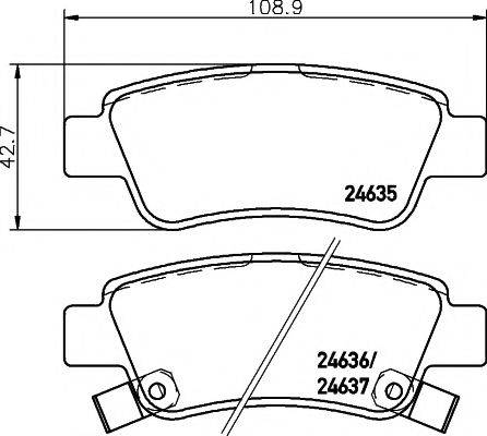 MINTEX MDB2926 Комплект гальмівних колодок, дискове гальмо