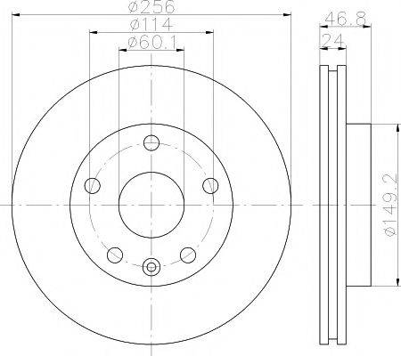 MINTEX MDC1398 гальмівний диск