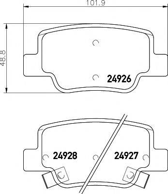 MINTEX MDB3054 Комплект гальмівних колодок, дискове гальмо