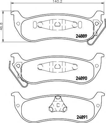 MINTEX MDB2573 Комплект гальмівних колодок, дискове гальмо