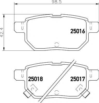 MINTEX MDB3062 Комплект гальмівних колодок, дискове гальмо