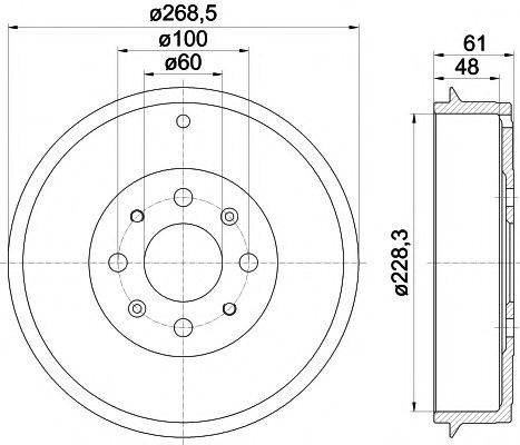 MINTEX MBD256 Гальмівний барабан