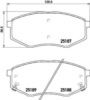 MINTEX MDB3260 Комплект гальмівних колодок, дискове гальмо