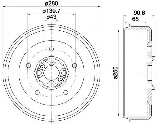 MINTEX MBD278 Гальмівний барабан