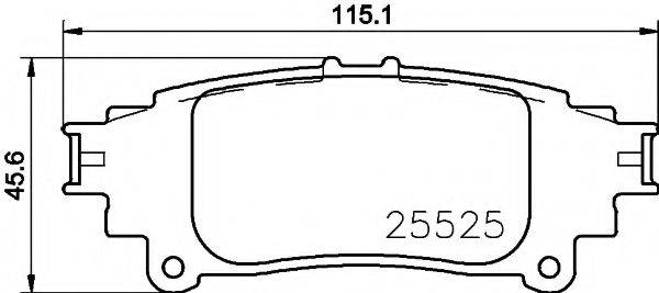 MINTEX MDB3720 Комплект гальмівних колодок, дискове гальмо