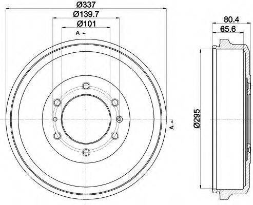 MINTEX MBD374 Гальмівний барабан
