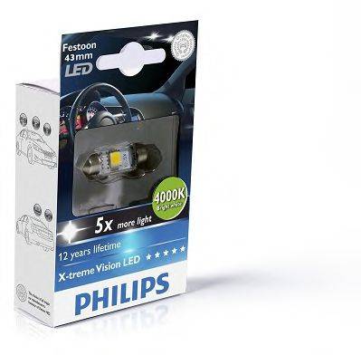 PHILIPS 129454000KX1 Лампа розжарювання, освітлення салону; Лампа розжарювання, ліхтар встановлений у двері; Лампа розжарювання, ліхтар освітлення багажника; Лампа розжарювання, лампа підкапотна; Лампа розжарювання; Лампа, страхувальне освітлення дверей; Лампа, освітлення ящика для рукавичок; Лампа, лампа читання; Лампа, вхідне освітлення