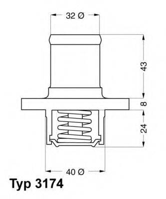 WAHLER 317489D Термостат, охолоджуюча рідина