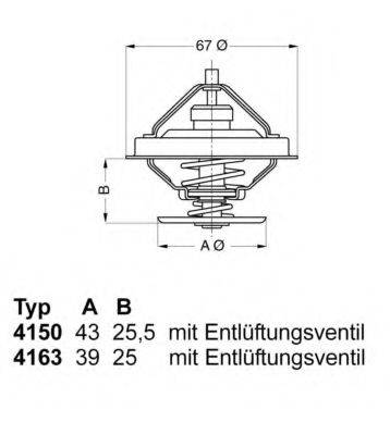 WAHLER 415083D50 Термостат, охолоджуюча рідина