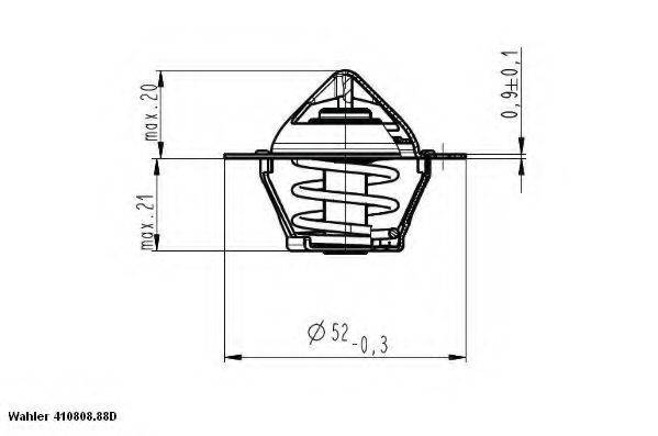 WAHLER 41080888D Термостат, охолоджуюча рідина