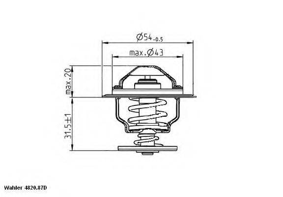 WAHLER 482087D Термостат, охолоджуюча рідина