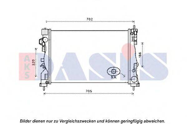 AKS DASIS 010017N Радіатор, охолодження двигуна