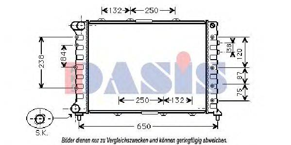 AKS DASIS 010330N Радіатор, охолодження двигуна