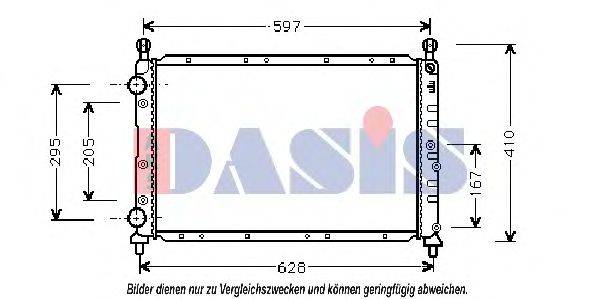 AKS DASIS 010360N Радіатор, охолодження двигуна