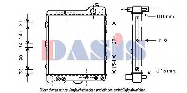 AKS DASIS 043820N Радіатор, охолодження двигуна