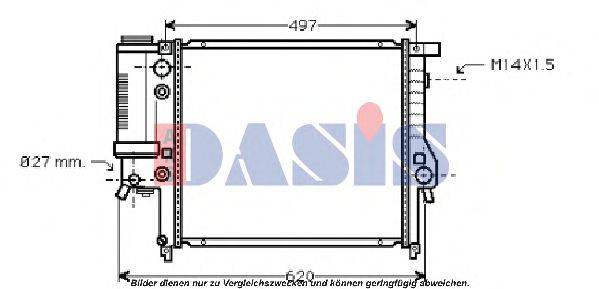 AKS DASIS 050980N Радіатор, охолодження двигуна