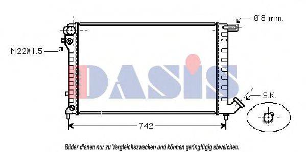 AKS DASIS 060016N Радіатор, охолодження двигуна