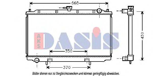 AKS DASIS 070320N Радіатор, охолодження двигуна