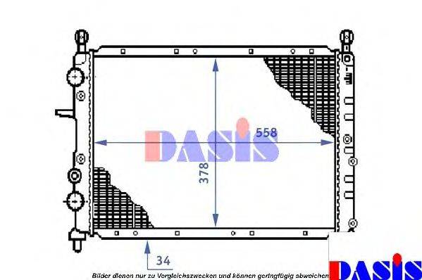 AKS DASIS 080000N Радіатор, охолодження двигуна