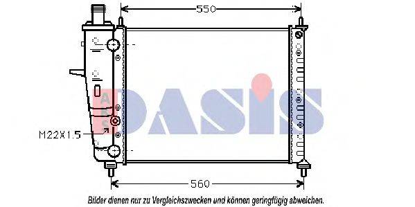 AKS DASIS 081030N Радіатор, охолодження двигуна