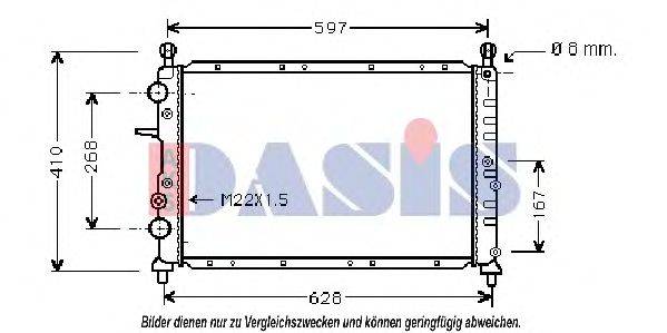 AKS DASIS 081150N Радіатор, охолодження двигуна