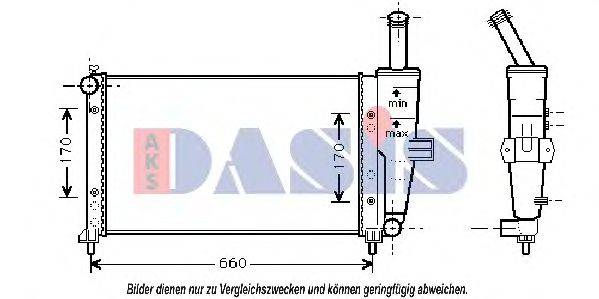 AKS DASIS 081400N Радіатор, охолодження двигуна