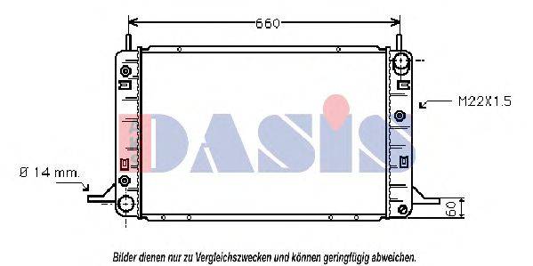 AKS DASIS 091290N Радіатор, охолодження двигуна