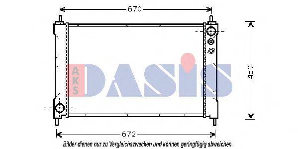 AKS DASIS 100640N Радіатор, охолодження двигуна