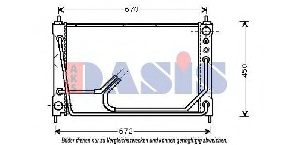 AKS DASIS 100960N Радіатор, охолодження двигуна