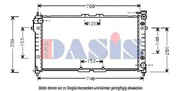 AKS DASIS 110910N Радіатор, охолодження двигуна