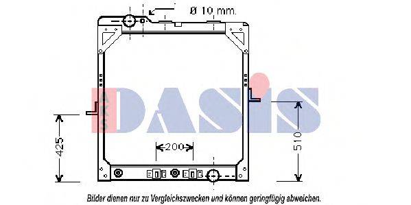 AKS DASIS 132240T Радіатор, охолодження двигуна