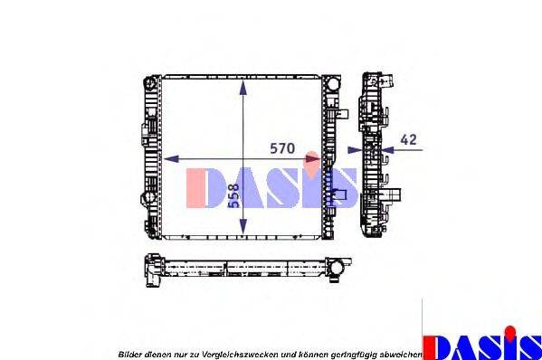 AKS DASIS 135250N Радіатор, охолодження двигуна