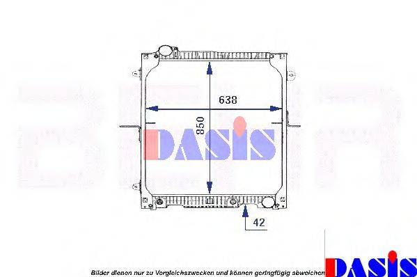 AKS DASIS 135280N Радіатор, охолодження двигуна