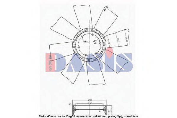 AKS DASIS 138800N Крильчатка вентилятора, охолодження двигуна