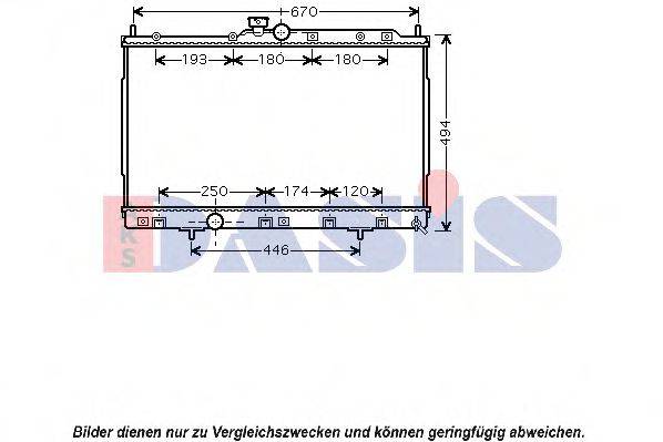 AKS DASIS 140088N Радіатор, охолодження двигуна