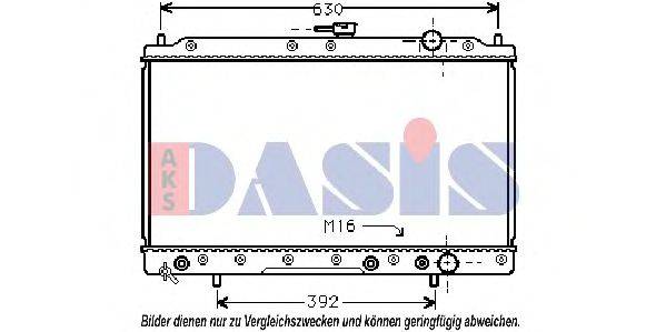 AKS DASIS 140510N Радіатор, охолодження двигуна