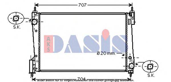 AKS DASIS 150071N Радіатор, охолодження двигуна