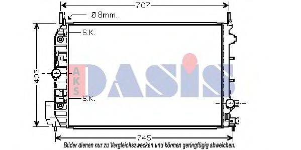 AKS DASIS 150074N Радіатор, охолодження двигуна