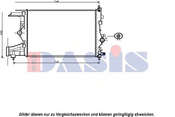 AKS DASIS 150088N Радіатор, охолодження двигуна