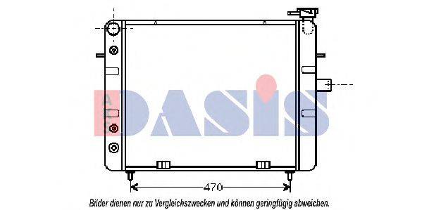 AKS DASIS 151690N Радіатор, охолодження двигуна