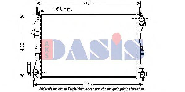 AKS DASIS 152014N Радіатор, охолодження двигуна