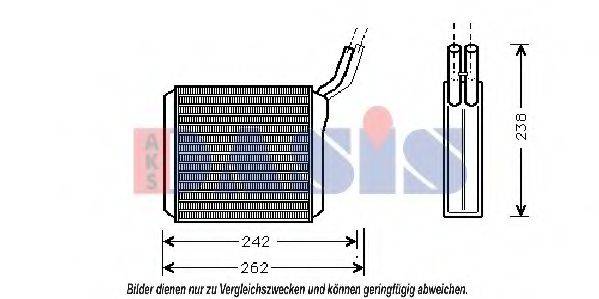 AKS DASIS 159210N Теплообмінник, опалення салону