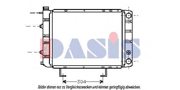 AKS DASIS 160048N Радіатор, охолодження двигуна