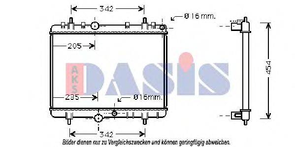 AKS DASIS 160096N Радіатор, охолодження двигуна